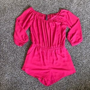 Design Lab pink long sleeve romper